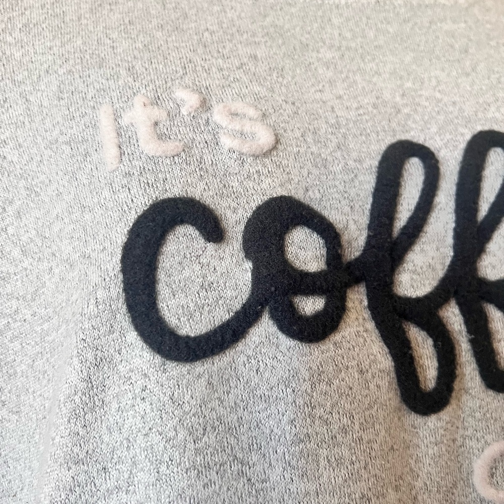 Secret Treasures Large Oversized Coffee Sweatshirt Graphic Lightweight Cozy - Picture 4 of 7